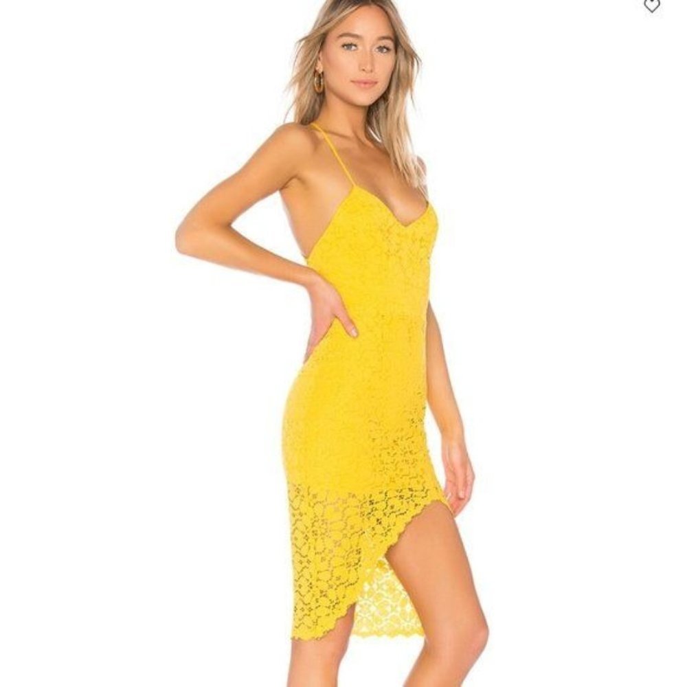 Lovers + Friends Skylight Cocktail Dress in Sunflower